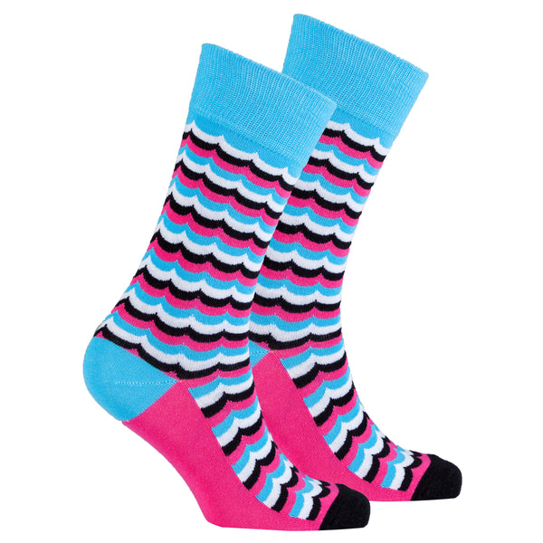 Men's Magenta Wave Socks - Socks n Socks