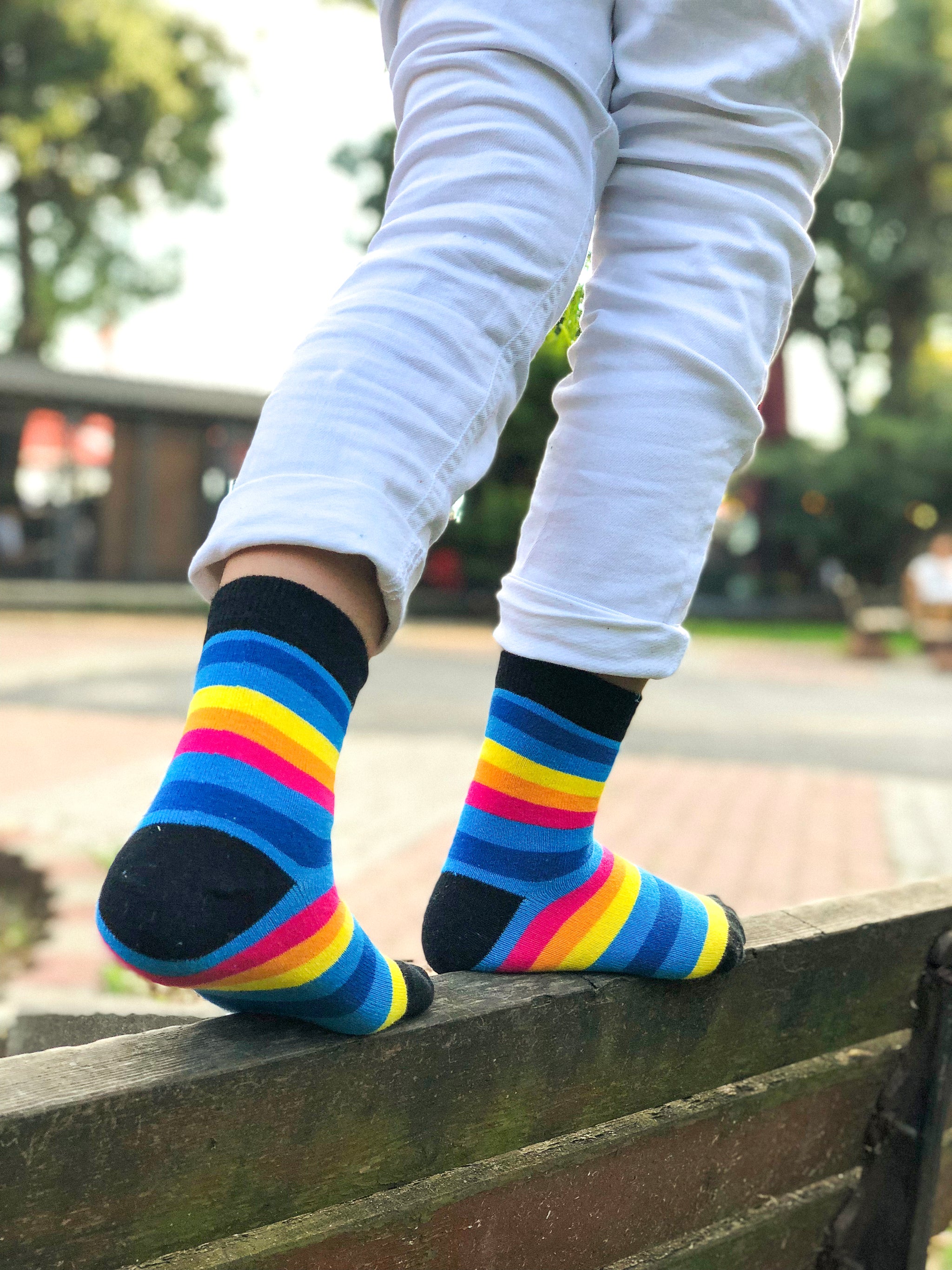 Kids Rainbow Stripe Socks - Socks n Socks