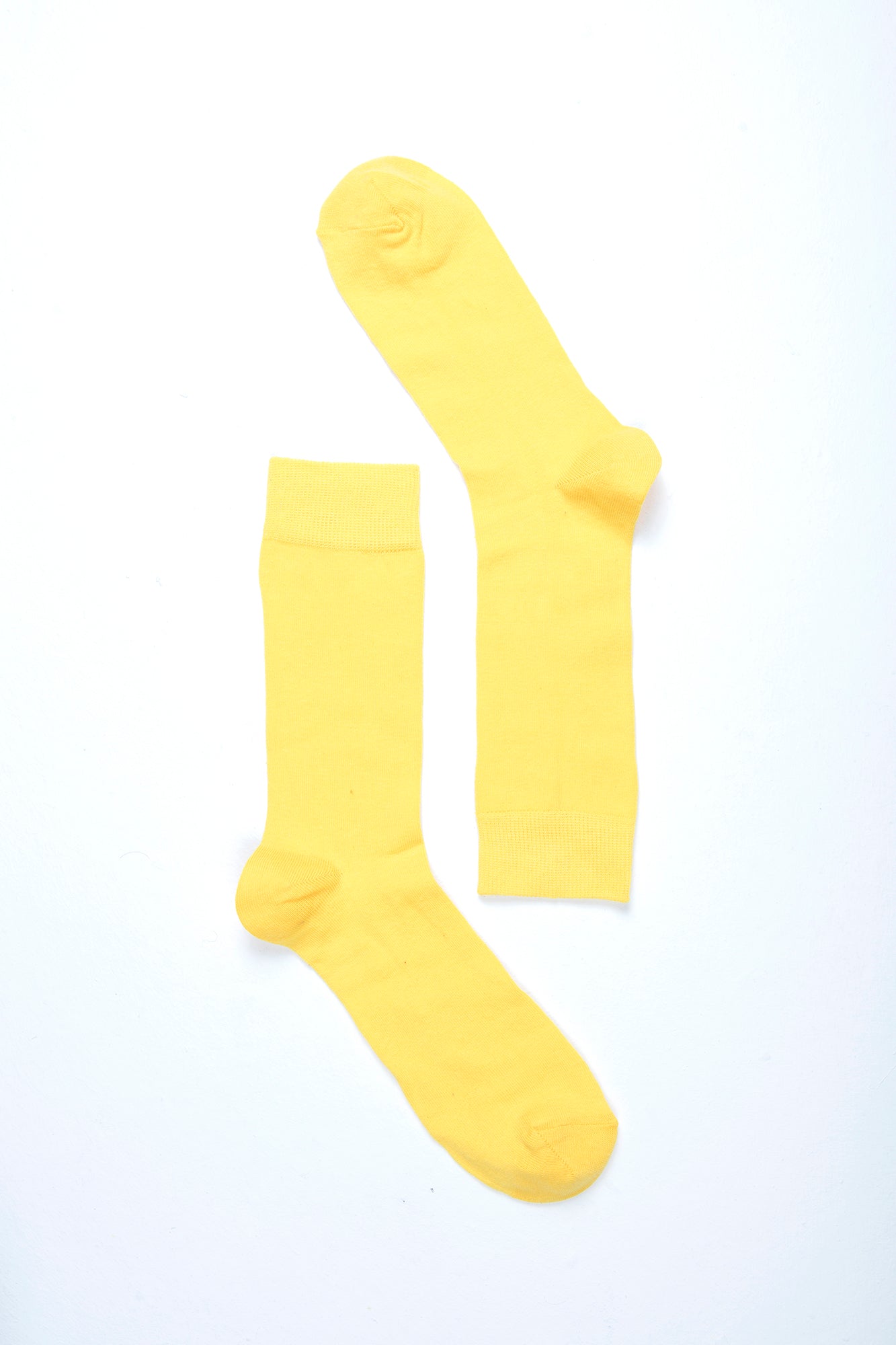 Men's Solid Yellow Socks - Socks n Socks