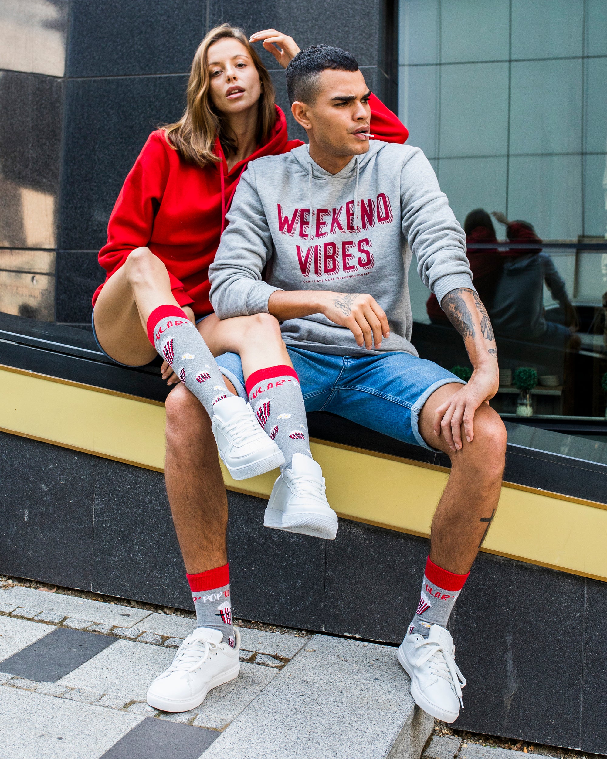 Men's Trendy Mid Crew Socks, Breathable Comfy Street Style Socks For Men's  Outdoor Wearing - Temu